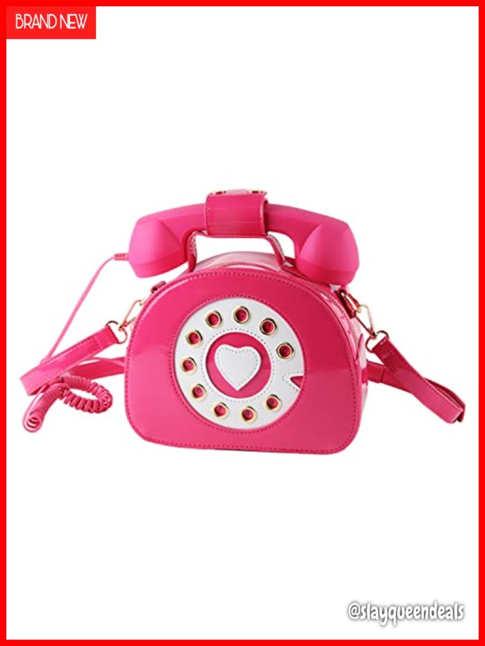 PU Leather Telephone Shape Crossbody Shoulder Bag Retro Phone Handbag
